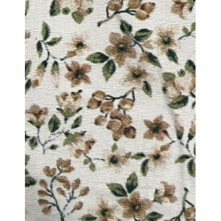 TELA DE ALGODÓN FLORECITAS BEIGE