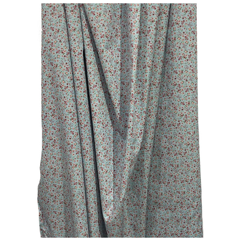 TELA DE ALGODÓN FLORECITAS AZULES