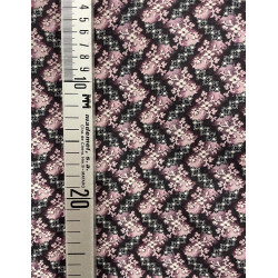 TELA ALGODÓN FLORES ROSA