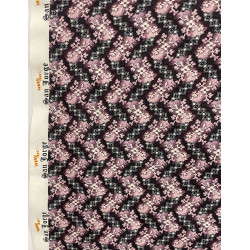 TELA ALGODÓN FLORES ROSA