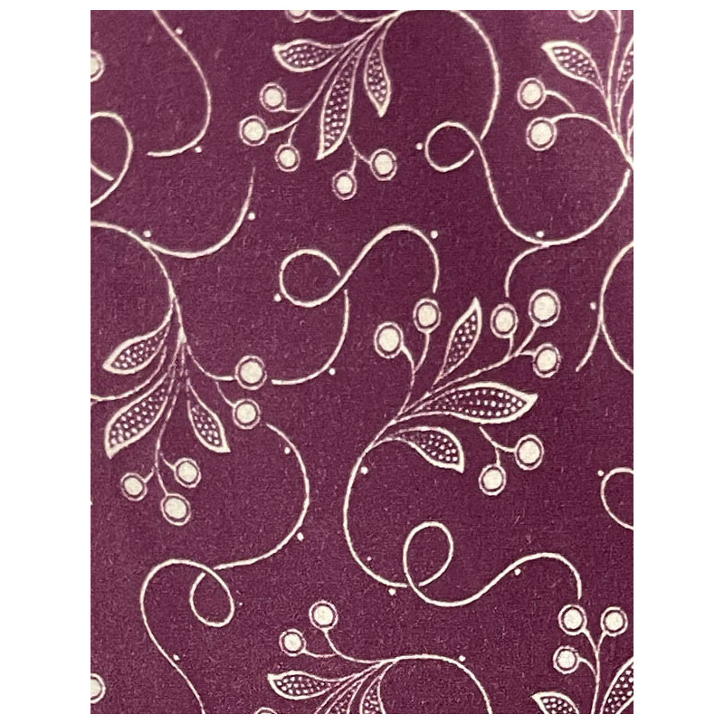 TELA DE ALGODÓN MORADA RAMAJES