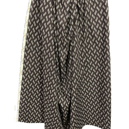 TELA DE ALGODÓN ROMBOS MARRÓN