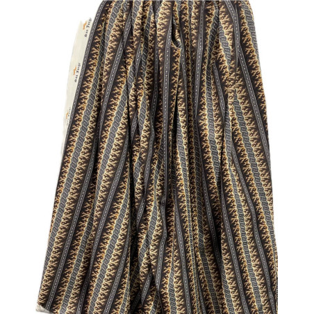 TELA DE ALGODÓN RAYAS MARRÓN