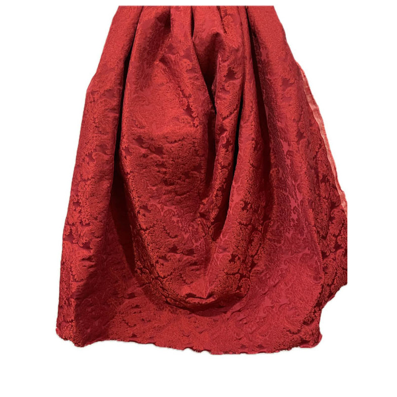 TELA  BROCHADO ROJO-ROJO