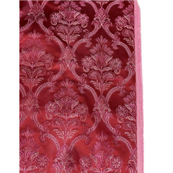 TELA BROCHADO ROJO-ROSA