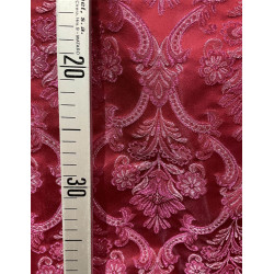 TELA BROCHADO ROJO-ROSA
