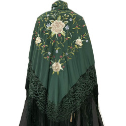 mantón de manila azul claro colores