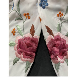 mantón de manila azul claro colores