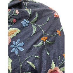 mantón de manila azul claro colores