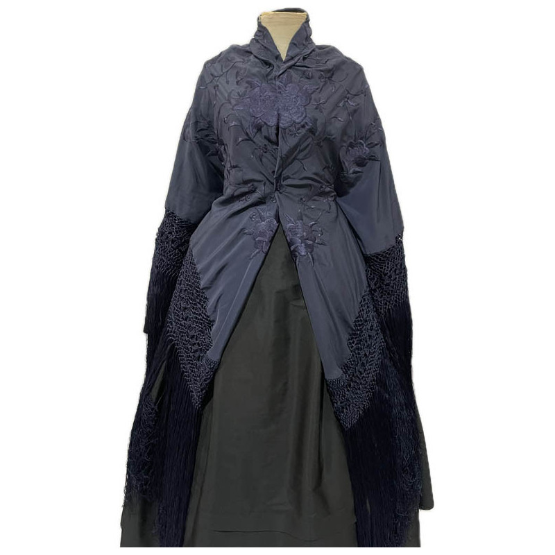 mantón de manila azul claro colores