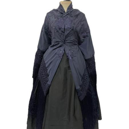 mantón de manila azul claro colores