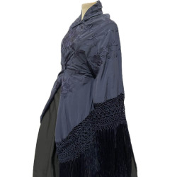 mantón de manila azul claro colores