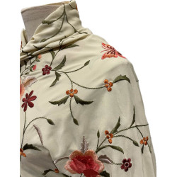 mantón de manila azul claro colores