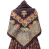 mantón estampado rosas granate
