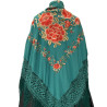mantón de manila azul claro colores