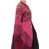 MANTÓN DE MANILA FUCSIA FLOR COLORES