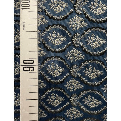 TELA AZUL PLOMO FLOR AZUL PLOMO