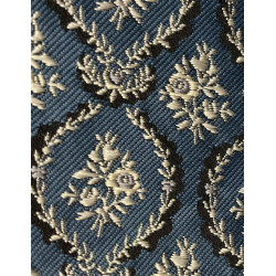 TELA AZUL PLOMO FLOR AZUL PLOMO