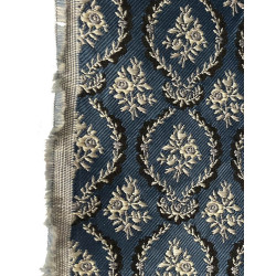 TELA AZUL PLOMO FLOR AZUL PLOMO