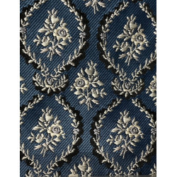 TELA AZUL PLOMO FLOR AZUL PLOMO
