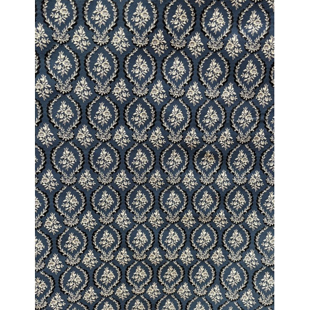 TELA AZUL PLOMO FLOR AZUL PLOMO