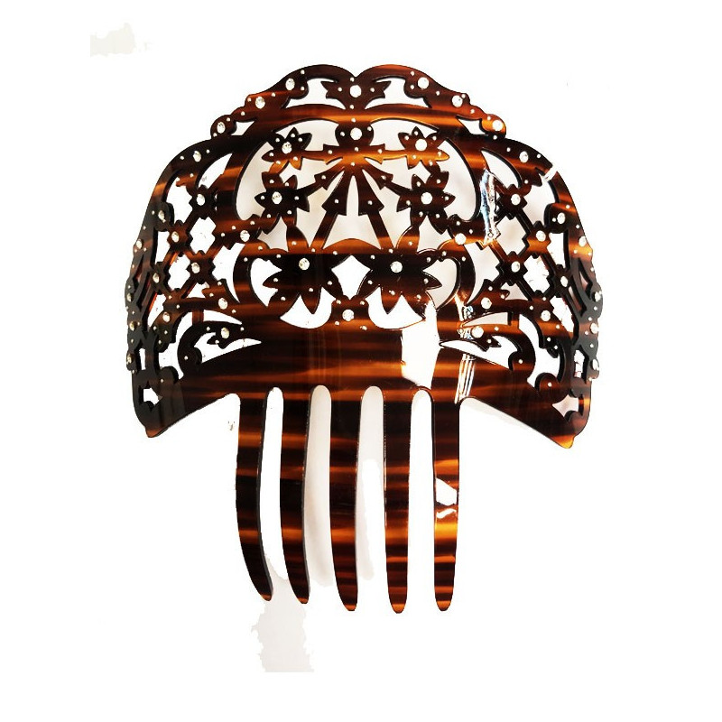 peineta imitación carey brillo