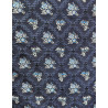 TELA AZUL MARINO  FLOR AZUL PLOMO