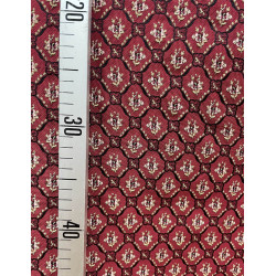 TELA ROJA  FLOR BEIGE