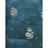 TELA AZUL AGUA  FLOR LILA