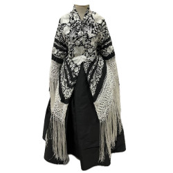 MANTÓN DE MANILA NEGRO BLANCO