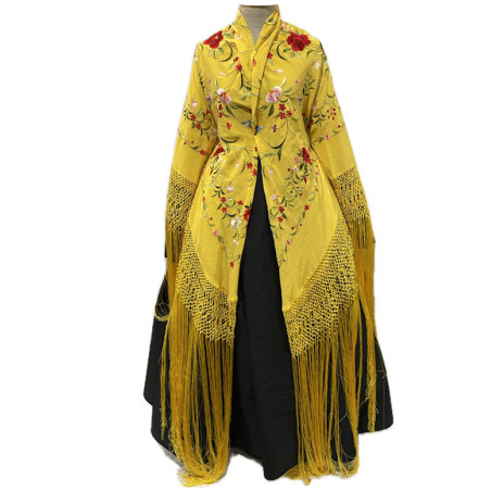 MANTÓN DE MANILA AMARILLO COLORES