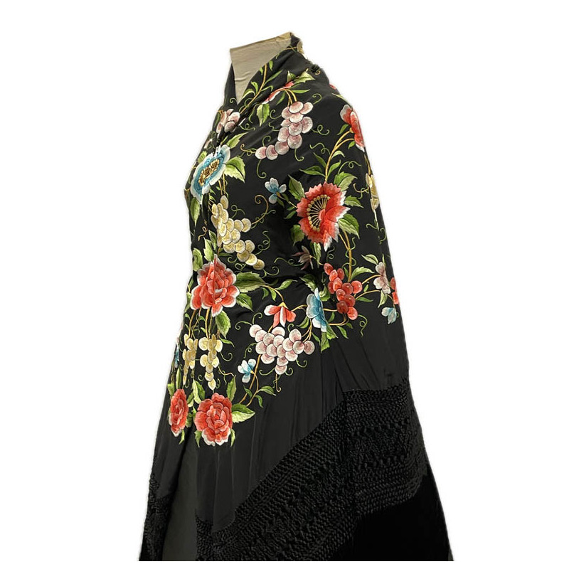 MANTÓN DE MANILA NEGRO COLORES