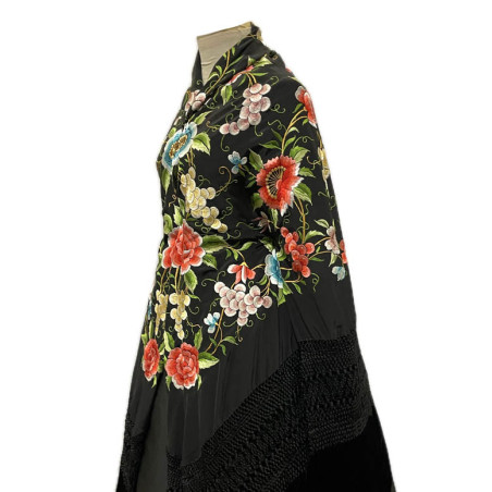 MANTÓN DE MANILA NEGRO COLORES