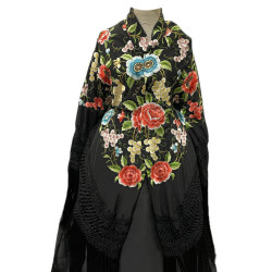 MANTÓN DE MANILA NEGRO COLORES