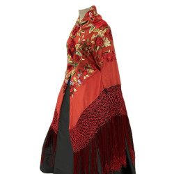 MANTÓN DE MANILA ROJO COLORES