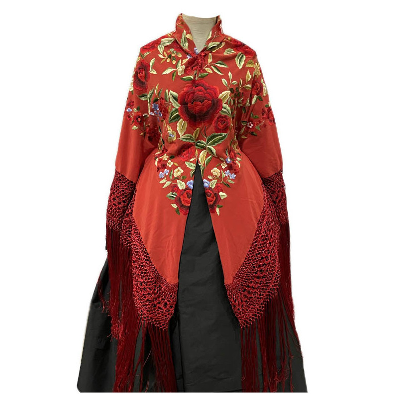 MANTÓN DE MANILA ROJO COLORES