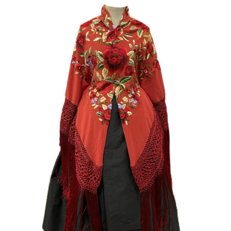 MANTÓN DE MANILA ROJO COLORES