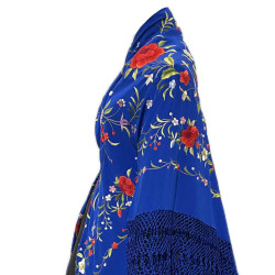 MANTÓN DE MANILA AZULÓN COLORES