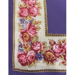 mantón estampado morado