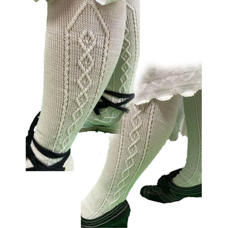 media corta blanca lisa ochos