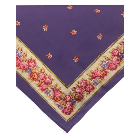 mantón estampado morado
