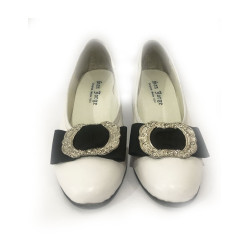 zapato hebilla blanco