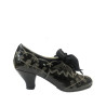 zapato pespuntes charol  tacón alto