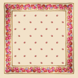 mantón estampado beige