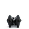 zapato pespuntes negro tacón alto