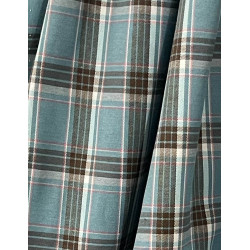 TELA CUADROS TURQUESA