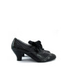 zapato pespuntes negro tacón alto