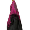 MANTÓN SEDA FUCSIA NEGRO