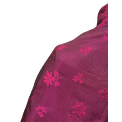 MANTÓN SEDA FUCSIA NEGRO