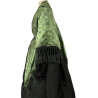 MANTÓN SEDA VERDE NEGRO